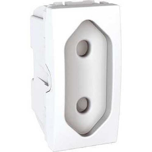 Schneider Electric - Base 2P 10A estrecho seguridad serie ÚNICA blanco polar