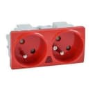 Schneider Electric - Base doble 2P + TTF 16A 250V piloto UNICA rojo