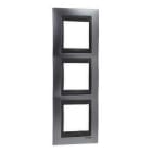 Schneider Electric - Marco Unica Top con 3 elementos verticales cromo satinado grafito