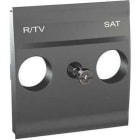 Schneider Electric - Caratula toma R-TV/SAT serie UNICA TOP grafito