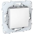 Schneider Electric - Conmutador con bastidor blanco polar serie ÚNICA