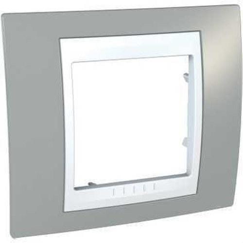 Schneider Electric - Marco serie ÚNICA PLUS con 1 elemento blanco polar/gris niebla