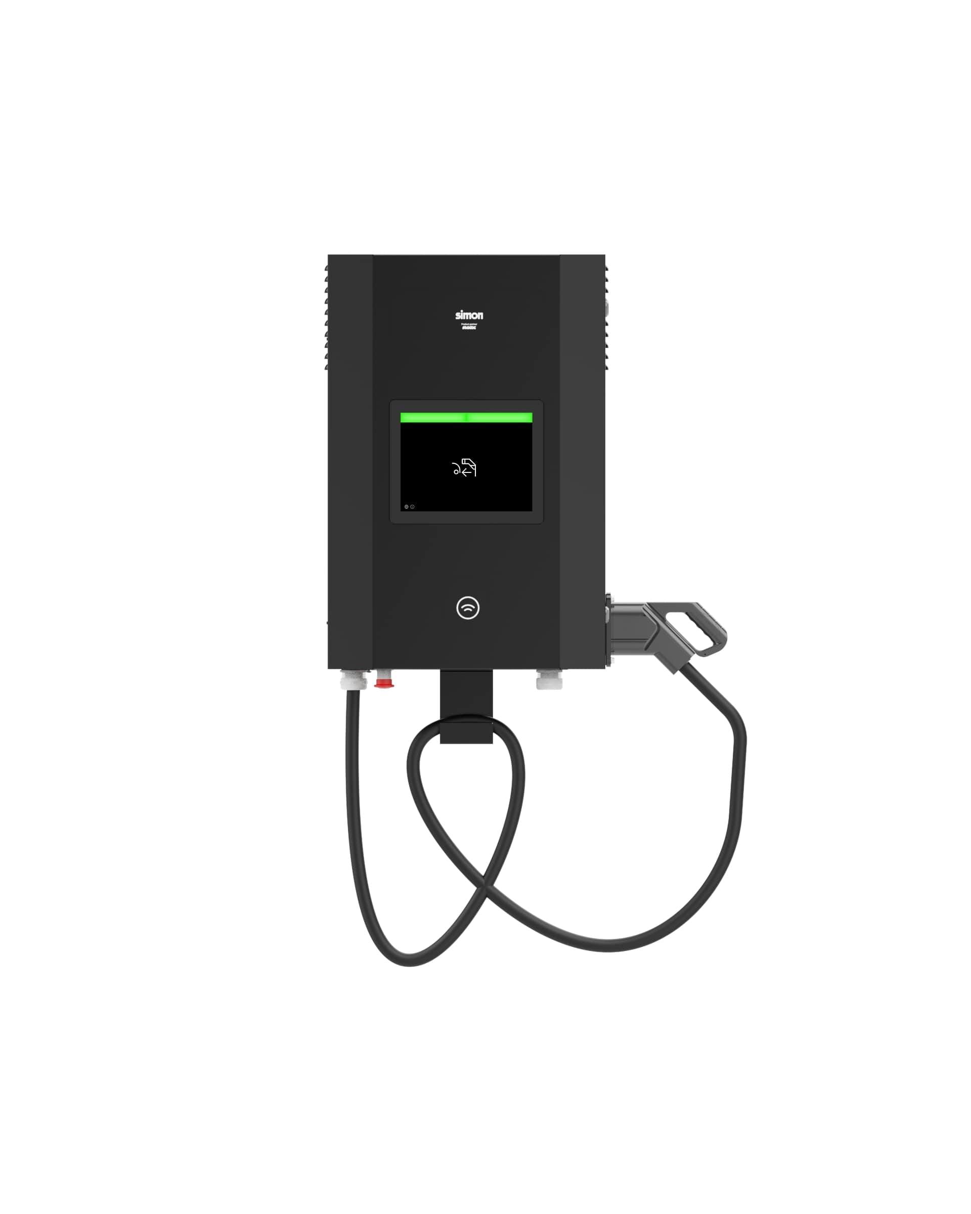 SIMON - Simon ARGON Punto de Recarga de Pared con Cable de 3,5 m con Toma CCS230 kW + RFID + Automático y Diferencial