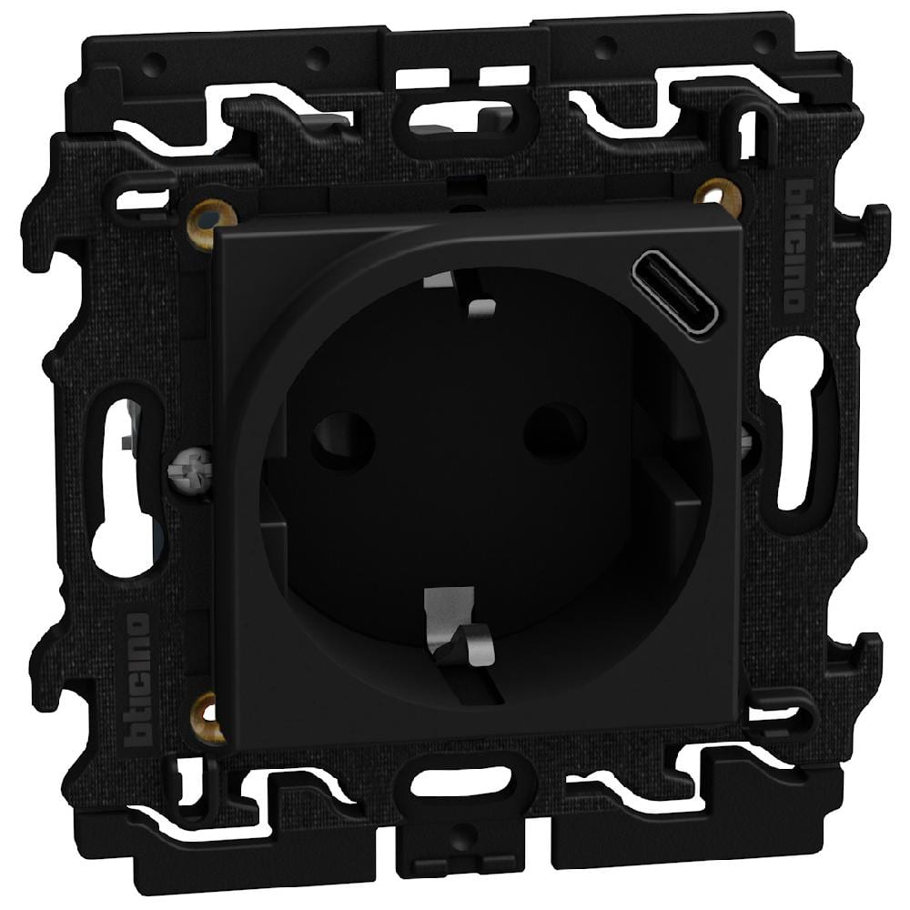 BTICINO - LW-BASE 2P+T+USB C 2M DK