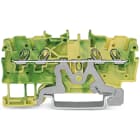 WAGO - Borna de tierra para 4 conductores;1 mm²;Apropiado para aplicaciones Ex e II;verde-amarillo
