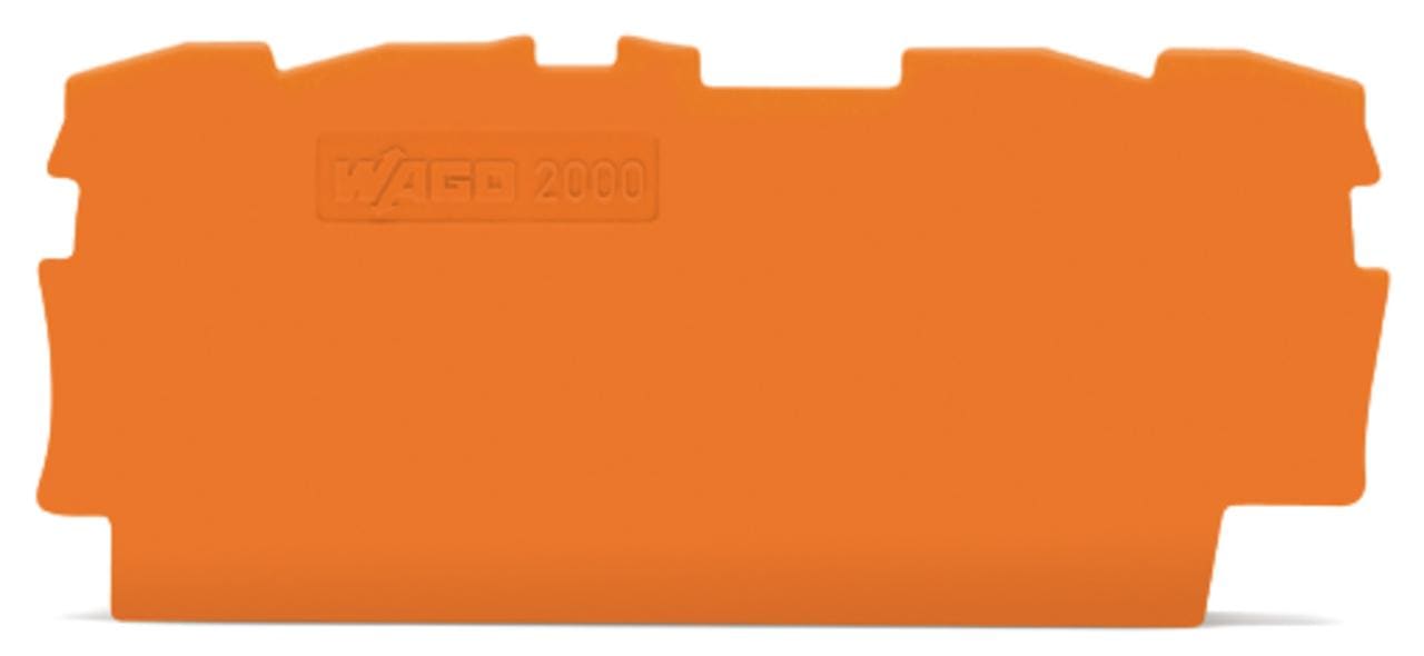 WAGO - Placa final e intermedia;espesor 0,7 mm;naranja