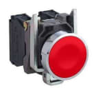 Schneider Electric - Pulsador rasante diámetro 22 1 NC rojo embellecedor metálico