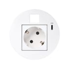 SIMON - FLASH 90 KIT PANELABLE CON 1 BASE SCHUKO, 1 CARGADOR USB C 20W, 1 CONECTOR CLIPAJE KEYSTONE Y LATIGU