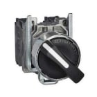 Schneider Electric - Selector diámetro 22 maneta corta negro 2 NA 3 fijaciones embellecedor metálico