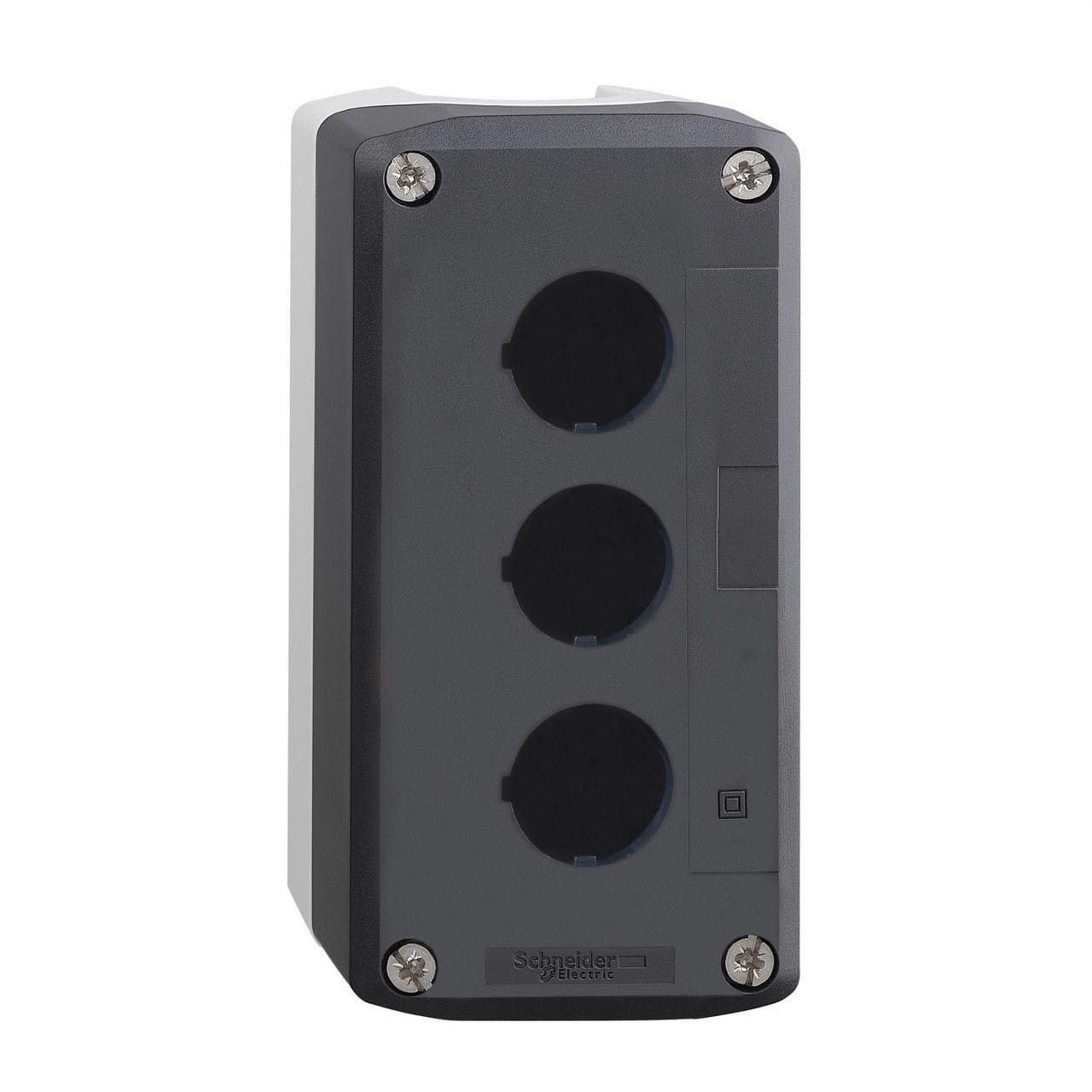Schneider Electric - Caja gris claro con tapa gris antracita con taladro 3