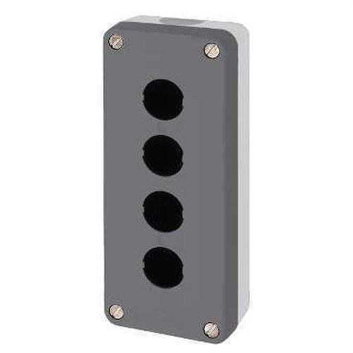 Schneider Electric - Caja gris claro con tapa gris antracita con taladro 4