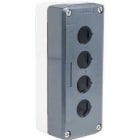 Schneider Electric - Caja vacía con 4 taladros gris antracita