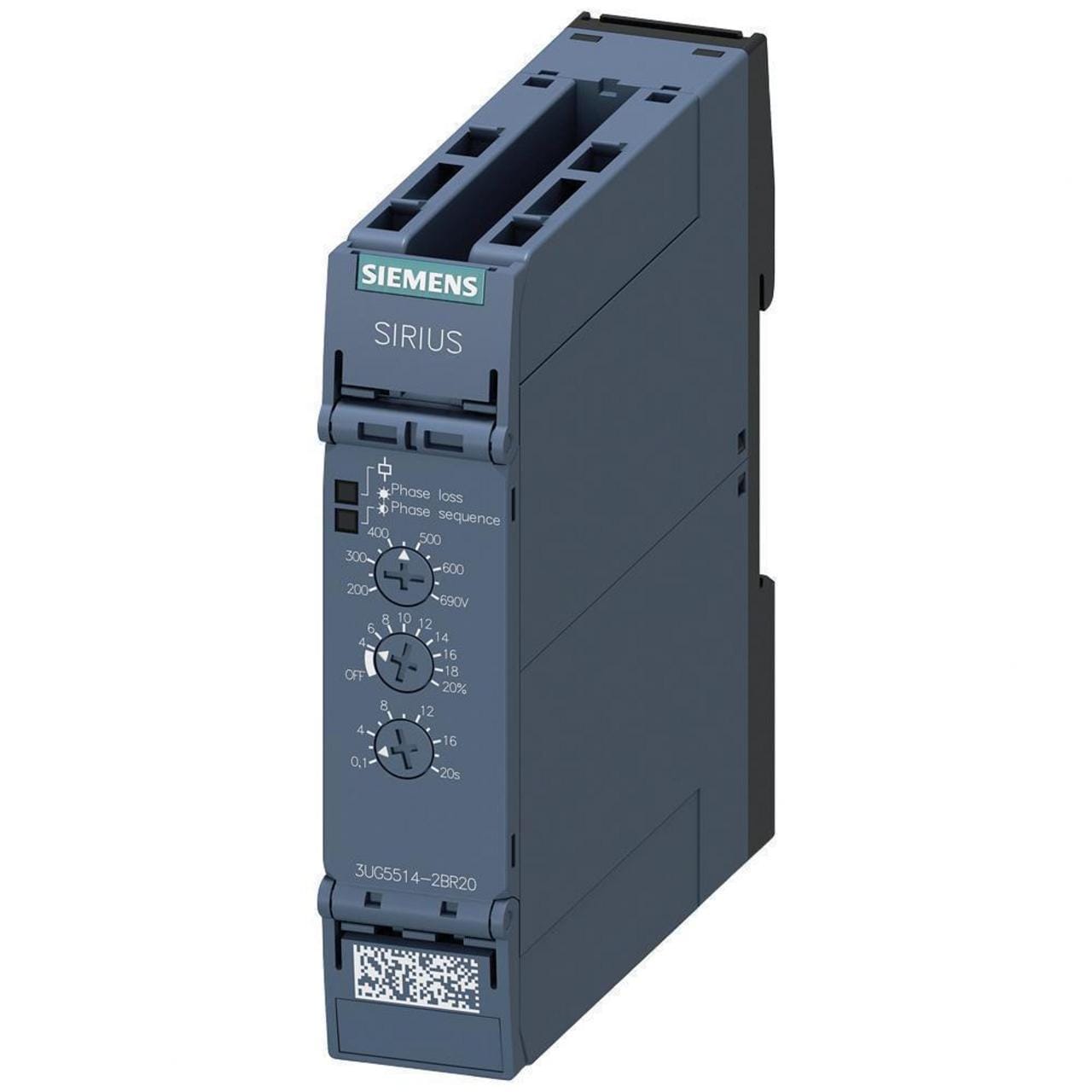 SIEMENS - VARIANTE CON AJUSTE ANALÓGICO DE RELÉ DE VIGILANCIA DE PÉRDIDA DE FASE, DE SECUENCIA DE FASES, DE DE