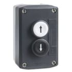 Schneider Electric - Caja 2 pulsadores blanco / negro flecha arriba / abajo