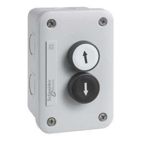 Schneider Electric - Caja flecha pulsador blanco 1 NA flecha pulsador negro 1 NA
