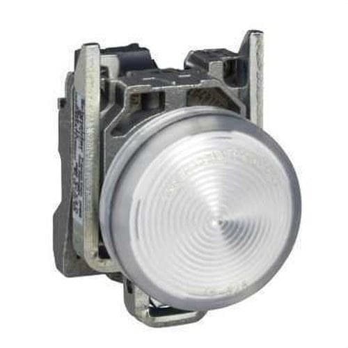 Schneider Electric - Piloto LED diámetro 22 110-120V blanco embellecedor metálico