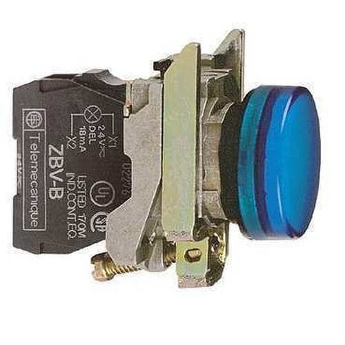 Schneider Electric - Piloto LED diámetro 22 110-120V azul embellecedor metálico