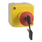 Schneider Electric - Caja pulsador seta diámetro 40 llave 1 NA/2 NC rojo
