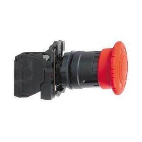 Schneider Electric - Pulsador seta diámetro 40 girar rojo embellecedor plástico