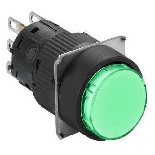 Schneider Electric - Pulsador redondo luminoso verde 24V 1 NA/NC