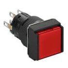 Schneider Electric - Pulsador cuadrado enclavamiento luminoso rojo 24V 2 NA/NC