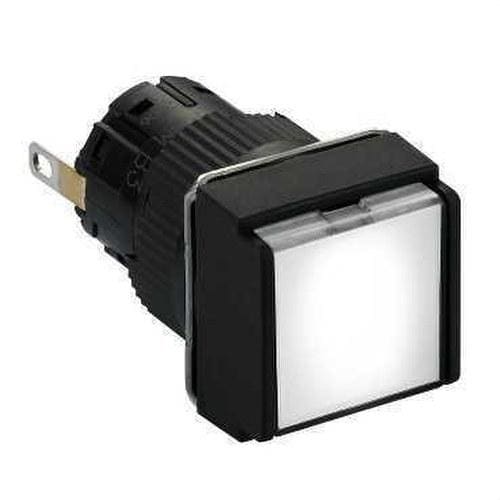 Schneider Electric - Piloto luminoso cuadrado blanco ø16 - led integrado - 24 v - conector