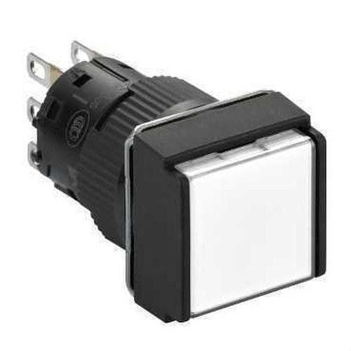 Schneider Electric - Pulsador cuadrado luminoso blanco 24V 1 NA/NC