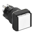 Schneider Electric - Pulsador cuadrado luminoso blanco 24V 1 NA/NC