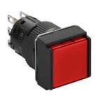 Schneider Electric - Pulsador cuadrado luminoso rojo 24V 1 NA/NC