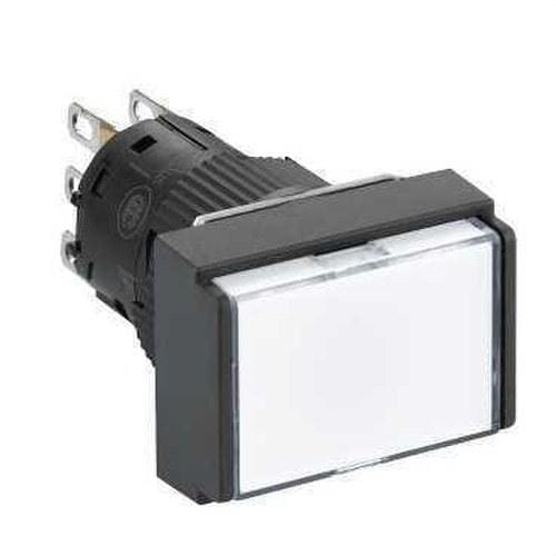 Schneider Electric - Pulsador rectangular luminoso blanco 24V 1 NA/NC