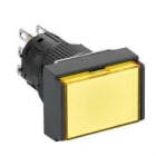 Schneider Electric - Pulsador rectangular luminoso amarillo 24V 1 NA/NC