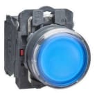 Schneider Electric - Pulsador luminoso rasante diámetro 22 24V azul embellecedor plástico