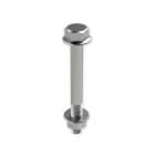 UNEX - Tornillo con tuerca DIN 6921 M8x70 Unex en acero inoxidable AISI 316