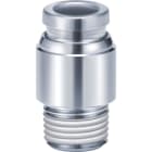 SMC - KQB2S12-03S  RACOR METÁLICO RECTO MACHO CILÍNDRICO Ø12 RC 3/8