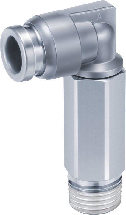 SMC - KQB2W10-02S  RACOR METÁLICO CODO ORIENTABLE ALARGADO  Ø10 RC 1/4