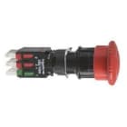 Schneider Electric - Harmony XB6 - Pulsador de parada de ø16 gatillo de bloqueo a su vez liberan rojo ø30 emergencia 1 na + 2 nc