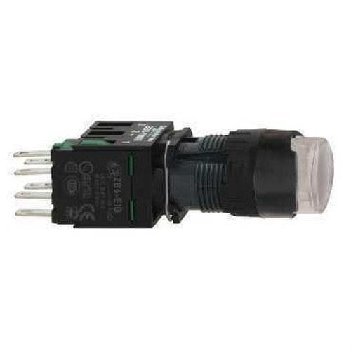 Schneider Electric - Pulsador luminoso 16 rasante impulsor 1 NA blanco redondo