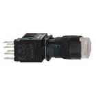 Schneider Electric - Pulsador luminoso 16 rasante impulsor 1 NA blanco redondo