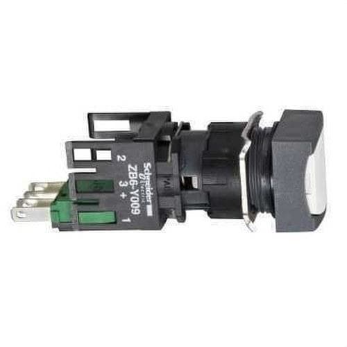 Schneider Electric - Pulsador luminoso 16 rasante impulsor 1 NA blanco cuadrado