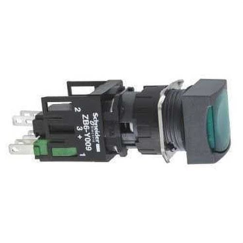 Schneider Electric - Pulsador luminoso 16 rasante enganche 1 NA/CC verde