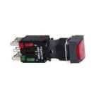 Schneider Electric - Pulsador luminoso 16 rasante impulsor 1 NA/CC rojo cuadrado