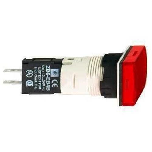 Schneider Electric - Piloto luminoso rectangular rojo ø 16 - led integrado - 24 v - conector