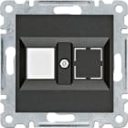 HAGER - SOPORTE DOBLE KEYSTONE JACK,LUMINA,NEGRO