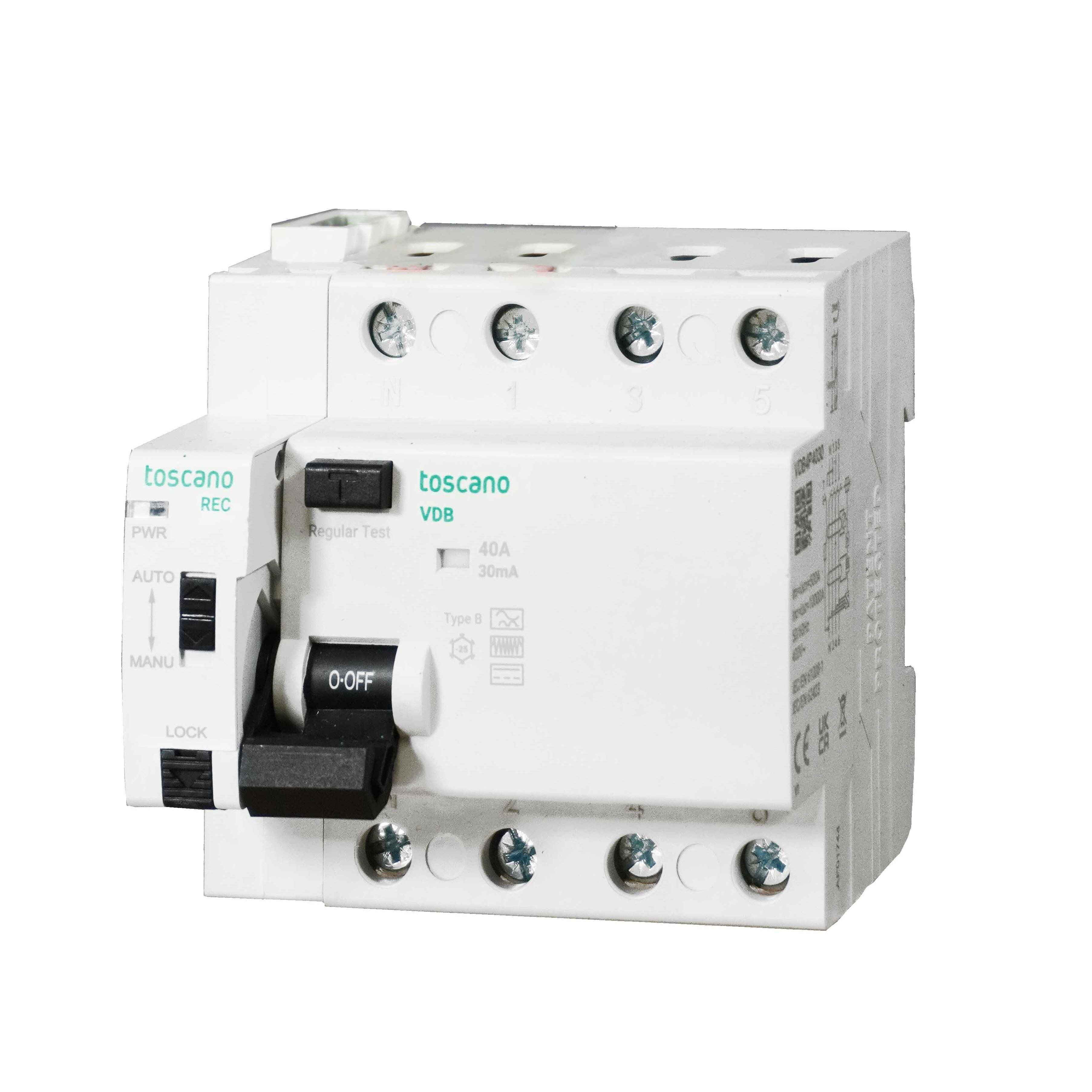 TOSCANO - DIF.4P,10KA,40A,30MA,MEC.RME.AUT.