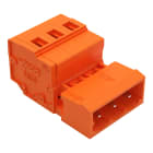 WAGO - Conector macho, 1 conductor;CAGE CLAMP®;2,5 mm²;naranja