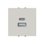 NIESSEN - CARGADOR USB ZENIT TIPO A+C 10,5W FLOWPACK DN ·