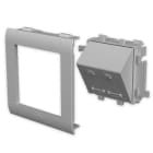 UNEX - Placa inclinada para 2 conectores RJ45 en tapas de 65 mm Unex en U24X color aluminio