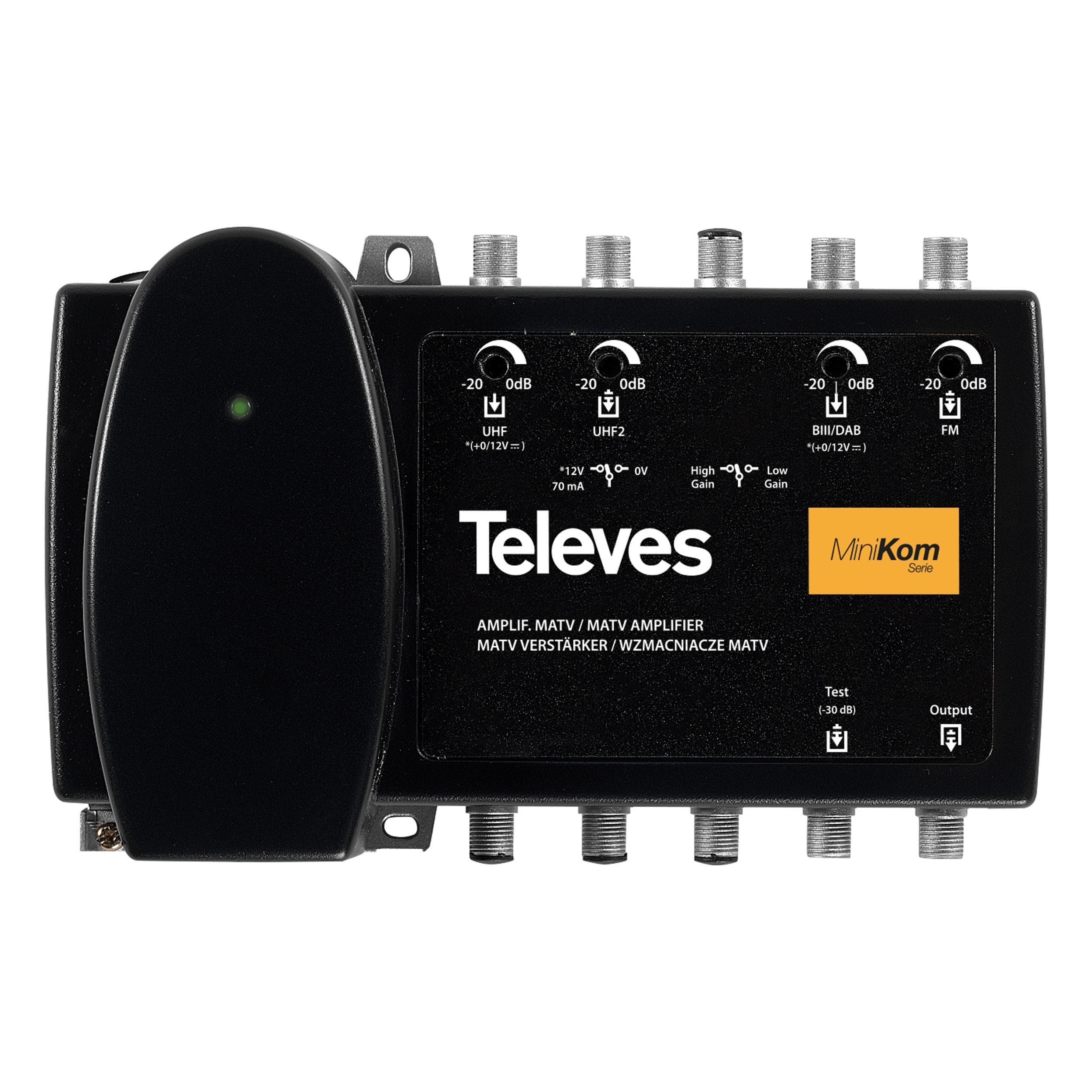 TELEVES - AMPLIFICADOR MINIKOM MATV 4E/1S "F" FM-BIII/DAB-U-U