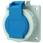 MENNEKES - Base de enchufe semiempotrable schuko 16A 2P+T 230V DWD IP68, norma alemana, azul