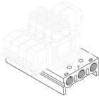 SMC - SS5Y5-41-08-01F-Q  BASE PARA 8 ESTACIONES, ELECTROVÁLVULAS DE 5 VÍAS, SY5000